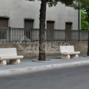 Square furnishing in Salento